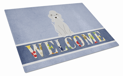 Welcome Dog Print Glass Cutting Board Large - BB5671LCB
