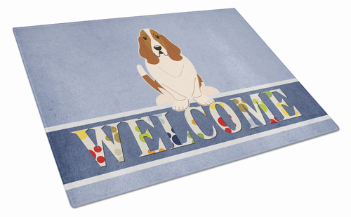 Welcome Dog Print Glass Cutting Board Large - BB5602LCB