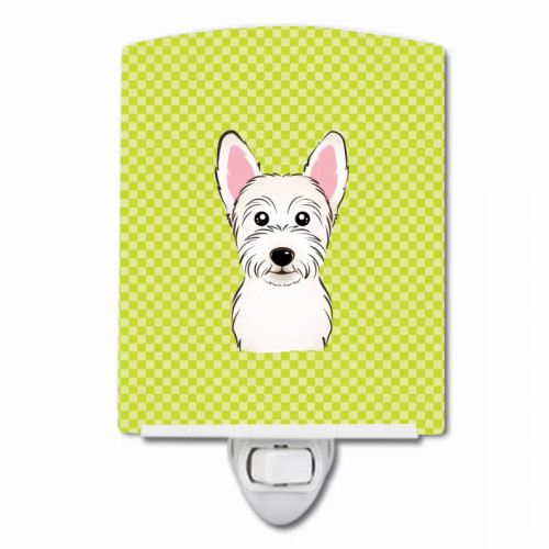 Checkerboard Design with Dog Ceramic Night Light - S000213B001695P098929V000