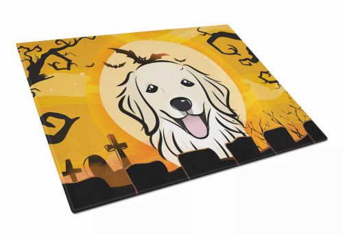 Halloween Dog Print Glass Cutting Board Large - S000213B001695P056867V003