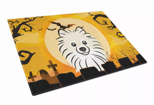 Halloween Dog Print Glass Cutting Board Large - S000213B001695P056867V004