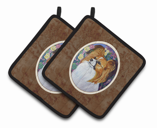 Dog Artwork Pair of Pot Holders - 7041PTHD