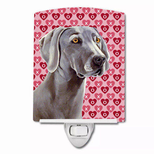 Hearts Love and Valentine's Day Dog Art Ceramic Night Light - S000213B001695P102645V000