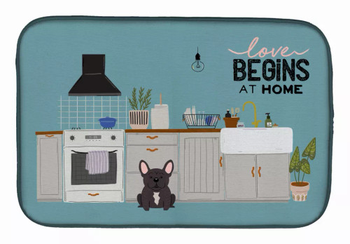 Dog Kitchen Scene Dish Drying Mat - CK7713DDM