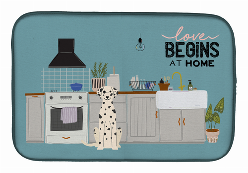 Dog Kitchen Scene Dish Drying Mat - S000213B001695P020171V013