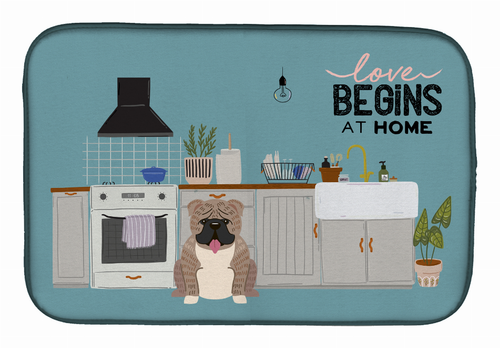 Dog Kitchen Scene Dish Drying Mat - CK7830DDM
