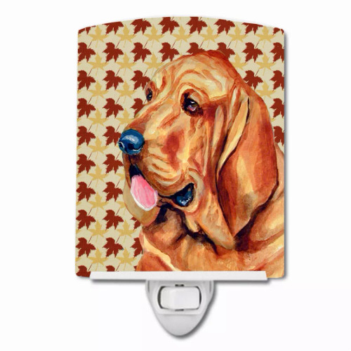 Fall Leaves Dog Art Portrait Ceramic Night Light - S000213B001695P102590V000