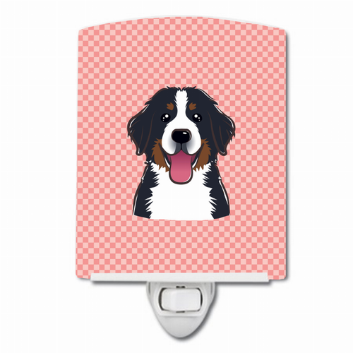 Checkerboard Design with Dog Ceramic Night Light - BB1237CNL