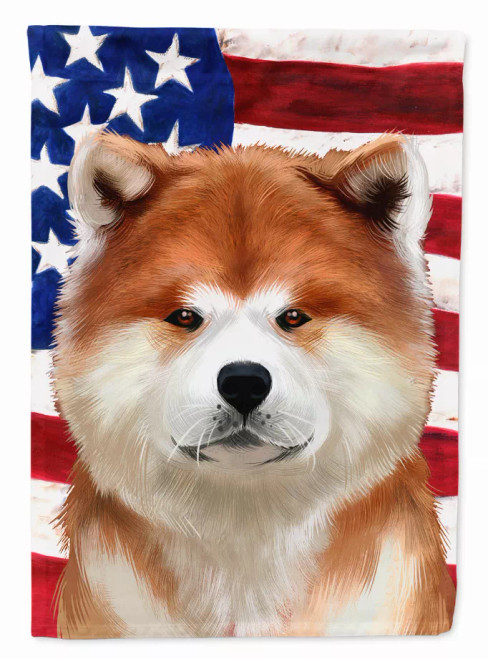 American Flag with Dog Artwork Flag Garden Size - S000213B001695P013767V006