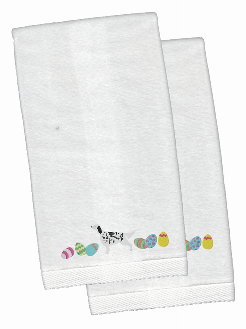 Easter Dog Design White Embroidered Plush Hand Towel Set of 2 - S000213B001695P115086V000