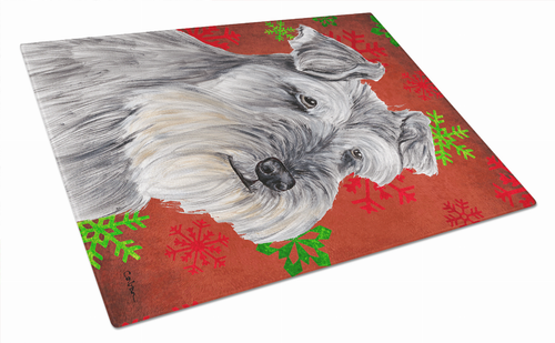 Christmas Design Dog Print Glass Cutting Board Large - SC9433LCB