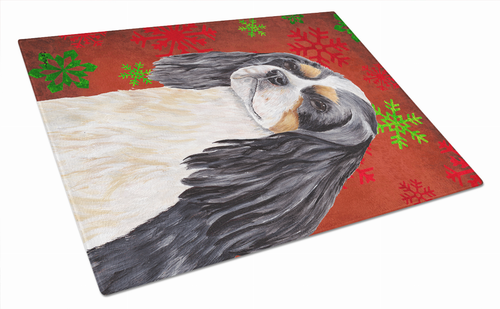 Christmas Design Dog Print Glass Cutting Board Large - SC9431LCB