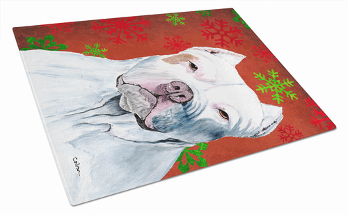 Christmas Design Dog Print Glass Cutting Board Large - SC9421LCB