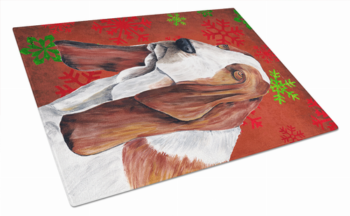 Christmas Design Dog Print Glass Cutting Board Large - SC9412LCB