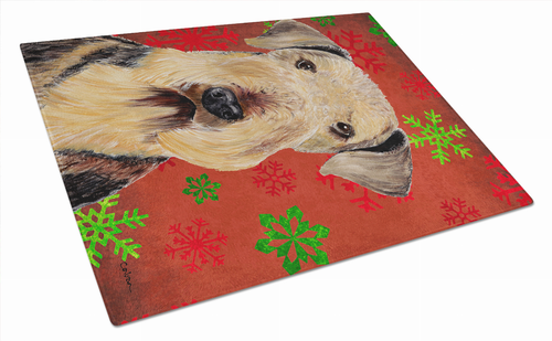 Christmas Design Dog Print Glass Cutting Board Large - SC9413LCB