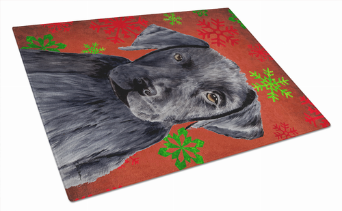 Christmas Design Dog Print Glass Cutting Board Large - SC9404LCB