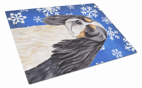 Christmas Design Dog Print Glass Cutting Board Large - SC9391LCB
