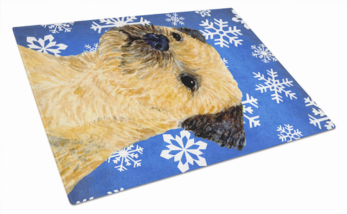 Christmas Design Dog Print Glass Cutting Board Large - LH9278LCB