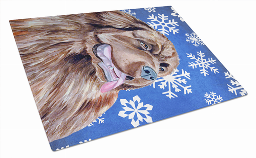 Christmas Design Dog Print Glass Cutting Board Large - LH9264LCB