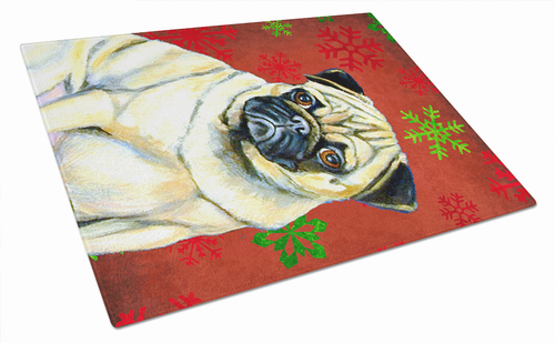Christmas Design Dog Print Glass Cutting Board Large - LH9342LCB