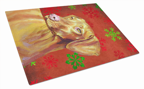 Christmas Design Dog Print Glass Cutting Board Large - LH9325LCB