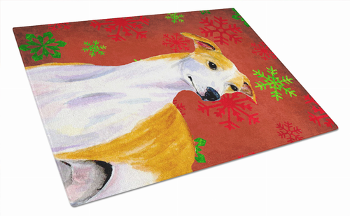 Christmas Design Dog Print Glass Cutting Board Large - LH9328LCB