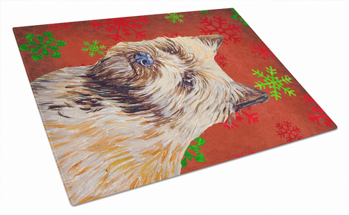 Christmas Design Dog Print Glass Cutting Board Large - LH9320LCB