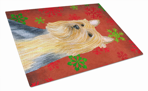 Christmas Design Dog Print Glass Cutting Board Large - LH9316LCB