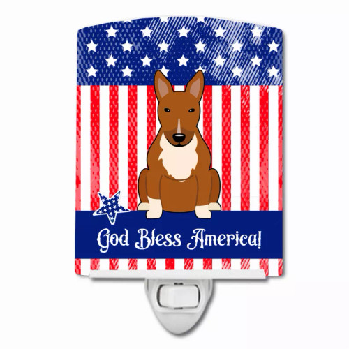 American Flag Design with Dog Ceramic Night Light - S000213B001695P099655V000