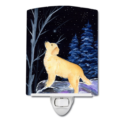 Starry Night Dog Art Ceramic Night Light - S000213B001695P103753V000