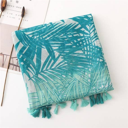 Handmade Turquoise  Leaves  Bohemian Scarves