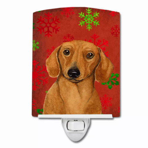 Snowflakes Holiday Dog Art Ceramic Night Light - S000213B001695P102866V000