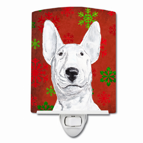 Snowflakes Holiday Dog Art Ceramic Night Light - SC9590CNL