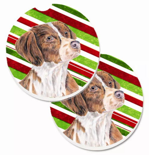 Dog Themed Holiday Christmas Cup Holder Car Coasters (Set of 2) - S000213B001695P076419V026