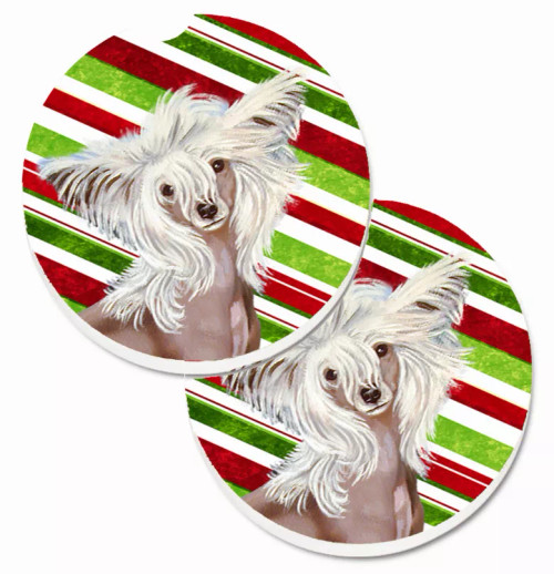 Dog Themed Holiday Christmas Cup Holder Car Coasters (Set of 2) - S000213B001695P076419V021