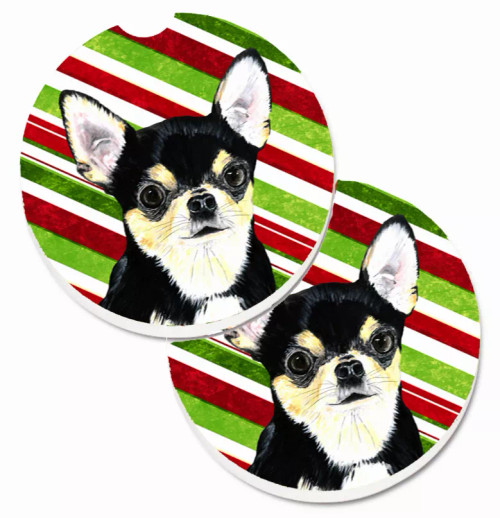 Dog Themed Holiday Christmas Cup Holder Car Coasters (Set of 2) - S000213B001695P076419V030