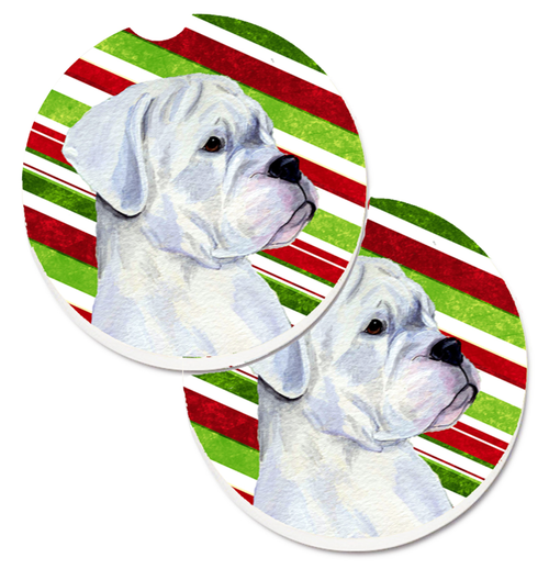 Dog Themed Holiday Christmas Cup Holder Car Coasters (Set of 2) - S000213B001695P076419V047