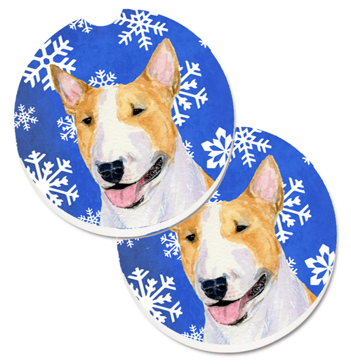 Dog Themed Holiday Christmas Cup Holder Car Coasters (Set of 2) - S000213B001695P076419V086