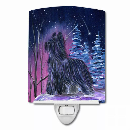 Starry Night Dog Art Ceramic Night Light - S000213B001695P103728V000