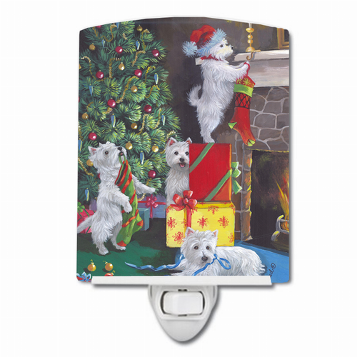 Christmas Dog Art Ceramic Night Light - S000213B001695P020875V014