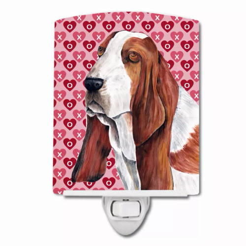 Hearts Love and Valentine's Day Dog Art Ceramic Night Light - S000213B001695P103340V000