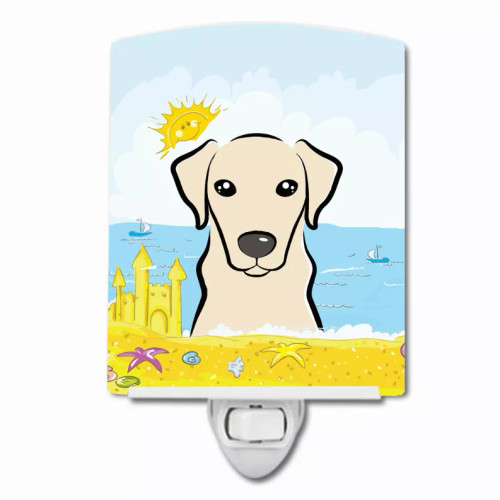 Summer Beach Design with Dog Ceramic Night Light - S000213B001695P099421V000