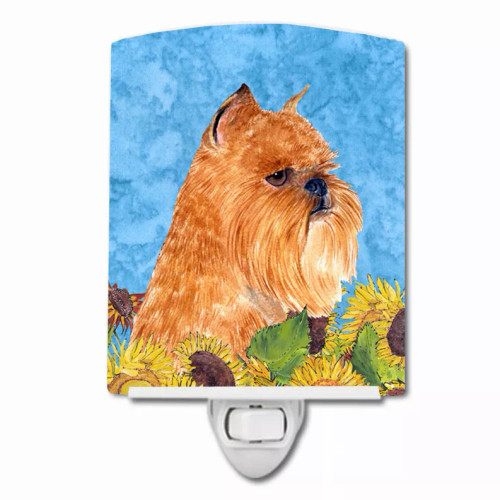 Dog in Summer Flowers Ceramic Night Light - S000213B001695P104642V000