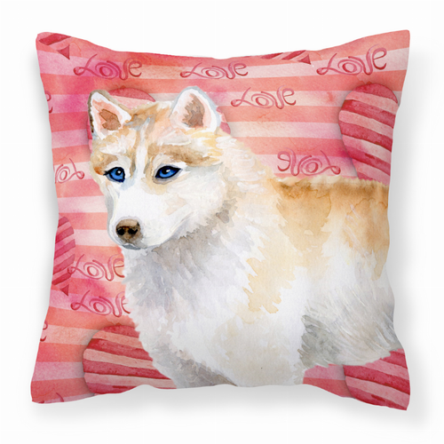 Love Design with Dog Fabric Decorative Pillow - BB9742PW1414