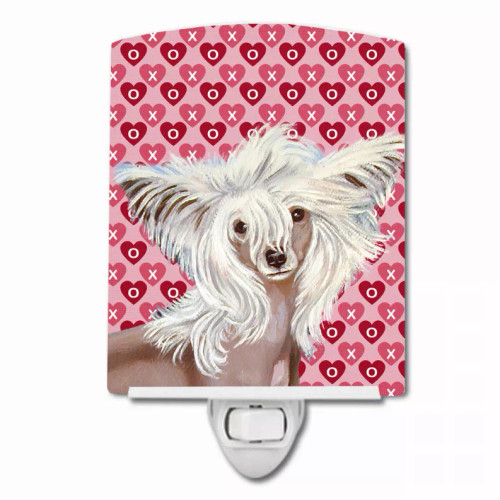Hearts Love and Valentine's Day Dog Art Ceramic Night Light - S000213B001695P102651V000