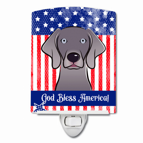 American Flag Design with Dog Ceramic Night Light - S000213B001695P099492V000