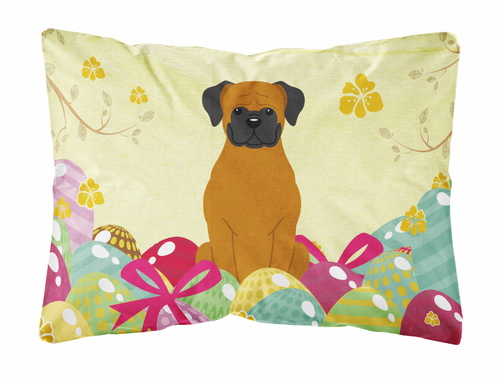 Easter Eggs Dog Art Canvas Fabric Decorative Pillow - BB6115PW1216