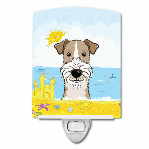 Summer Beach Design with Dog Ceramic Night Light - S000213B001695P099446V000
