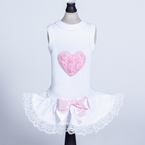 Laced Puff Heart Dress - S000612B001566P000084V004