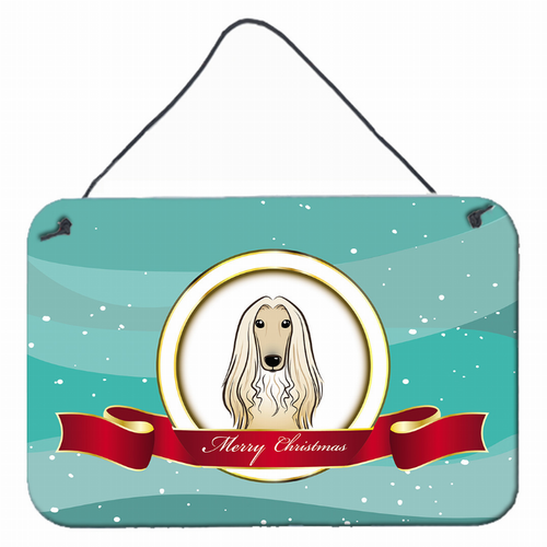 Merry Christmas Design with Dog Art Wall or Door Hanging Prints - S000213B001695P055786V000